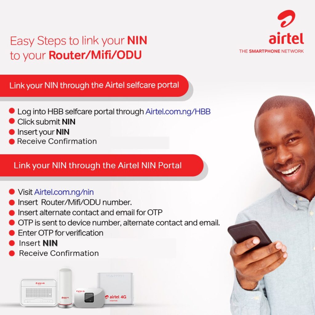 how to link NIN to airtel