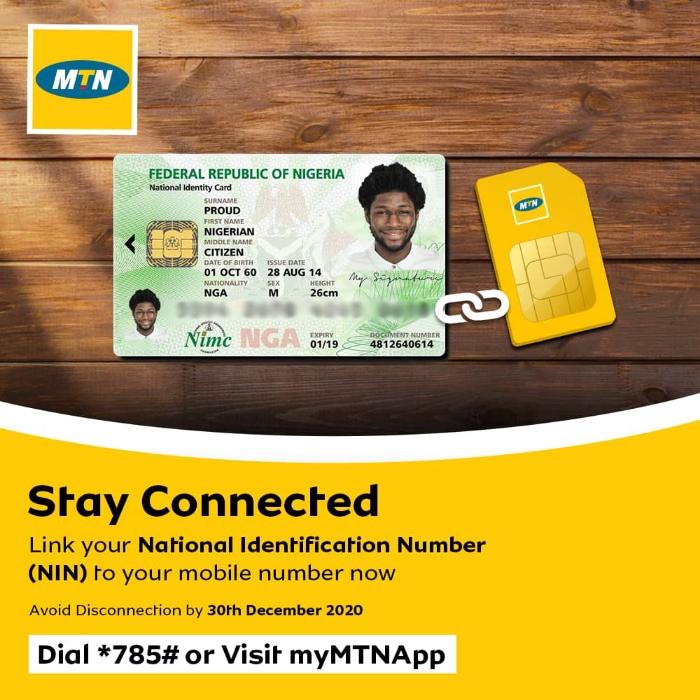 how to link NIN to MTN