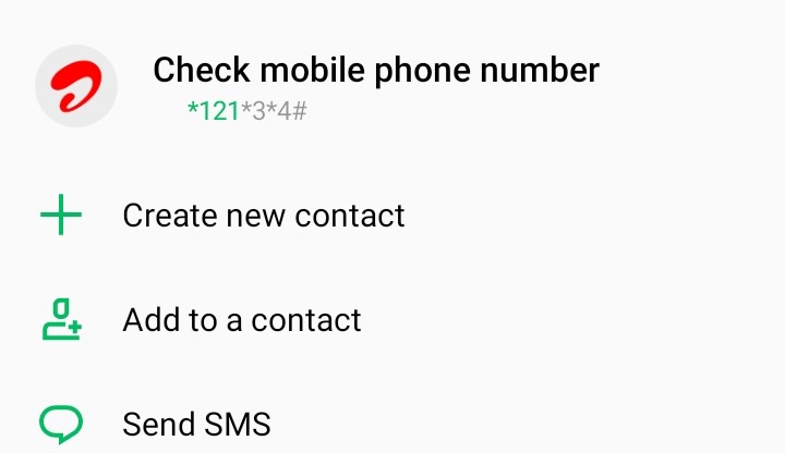 how to check Airtel number with USSD code